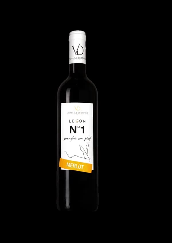 Bouteille de Leçon N°1 Merlot — DOMAINE DELONCA, vin rouge