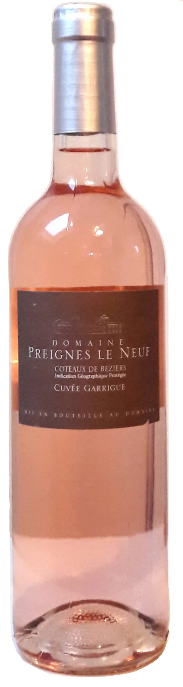Bouteille de Rosé Garrigue — DOMAINE PREIGNES LE NEUF, vin rosé