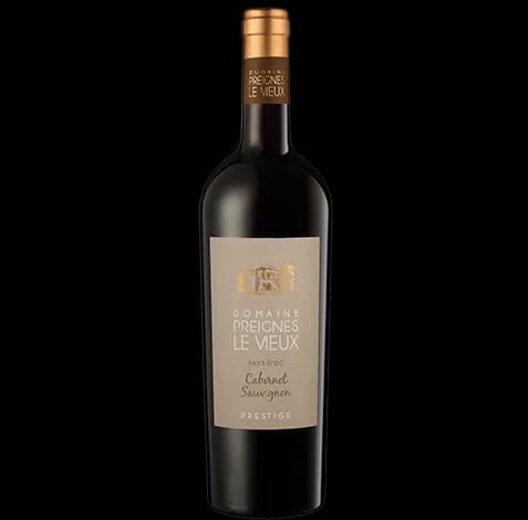 Bouteille de Preignes Prestige Cabernet Sauvignon — DOMAINE PREIGNES LE VIEUX, vin rouge