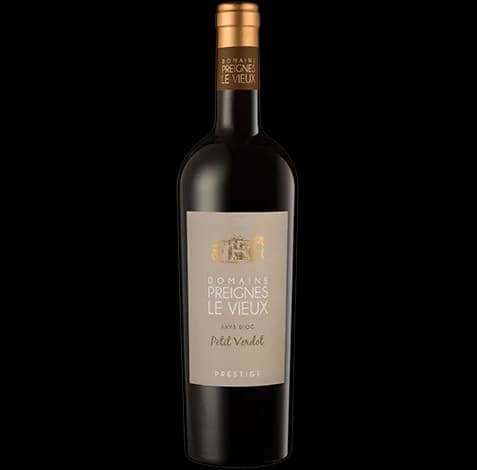 Bouteille de Preignes Prestige Petit Verdot — DOMAINE PREIGNES LE VIEUX, vin rouge