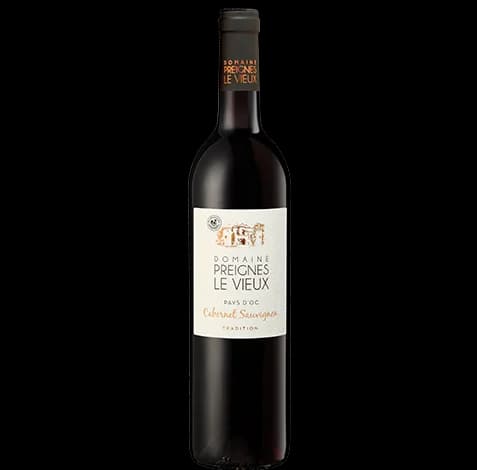 Bouteille de Preignes Tradition Cabernet Sauvignon — DOMAINE PREIGNES LE VIEUX, vin rouge