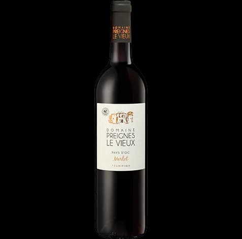 Bouteille de Preignes Tradition Merlot — DOMAINE PREIGNES LE VIEUX, vin rouge