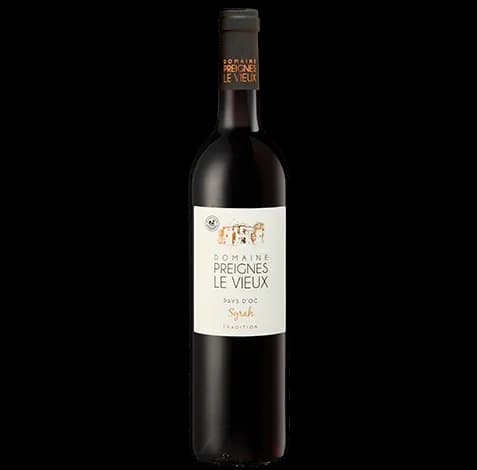 Bouteille de Preignes Tradition Syrah Rouge — DOMAINE PREIGNES LE VIEUX, vin rouge