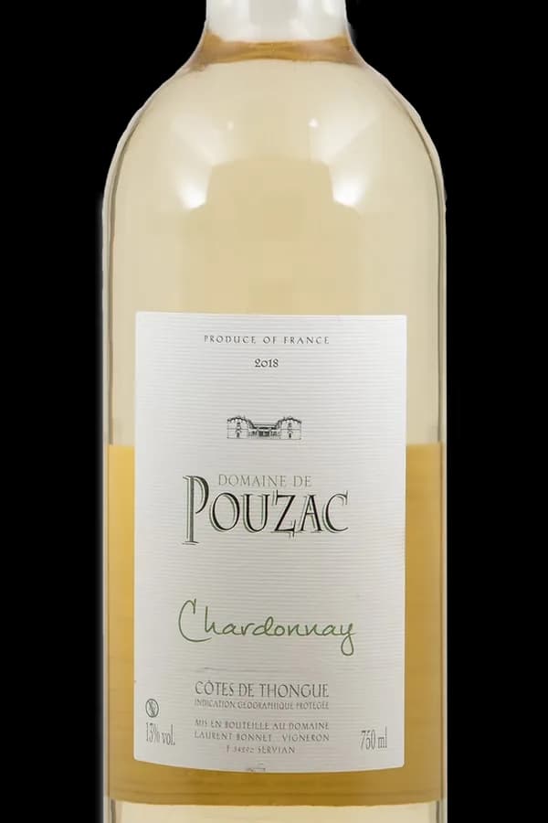 Bouteille de Chardonnay — DOMAINE DE POUZAC, vin blanc