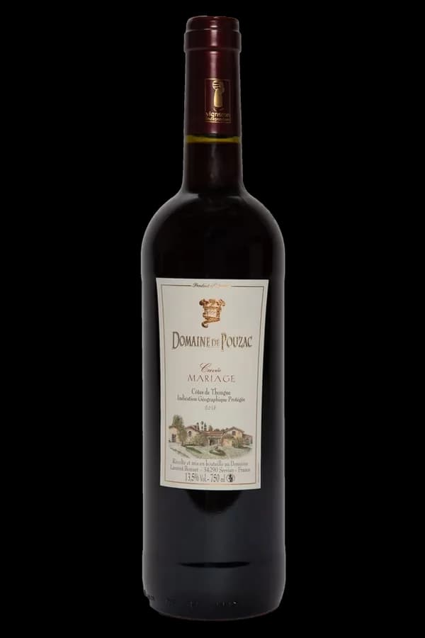 Bouteille de Mariage — DOMAINE DE POUZAC, vin rouge